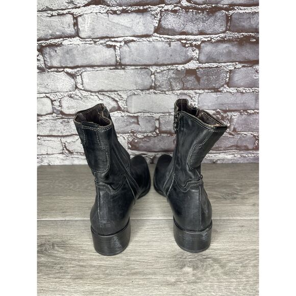 Alberto Fermani Black Leather Double Sided Zipper Heel Boots Women Sz 36.5EU/6M - Picture 5 of 16